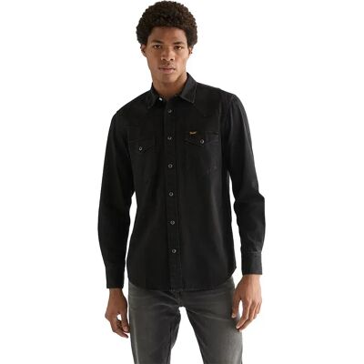 Wrangler Camicia A Maniche Lunghe Western Rinse Black 2XL Wrangler Camicia A Maniche Lunghe Western Rinse Black 2XL