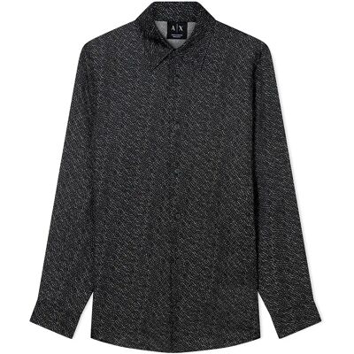 Armani Exchange Camicia A Maniche Lunghe Xm002280_af13235 Black Diagonal Letter S Armani Exchange Camicia A Maniche Lunghe Xm002280_af13235 Black Diagonal Letter S