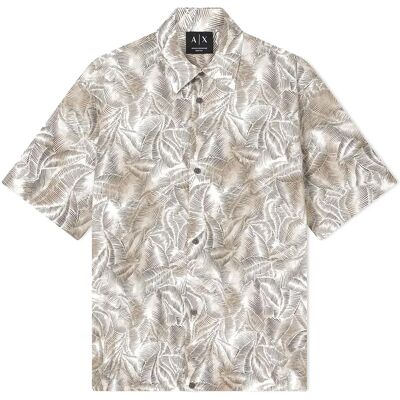 Armani Exchange Camicia A Maniche Corte Xm002291_af22716 Cream Leaf Allover Print B 2XL Armani Exchange Camicia A Maniche Corte Xm002291_af22716 Cream Leaf Allover Print B 2XL
