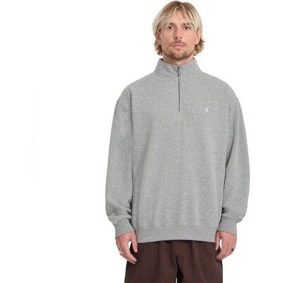 Volcom Felpa Con Mezza Zip Single Stone Heather Grey L Volcom Felpa Con Mezza Zip Single Stone Heather Grey L