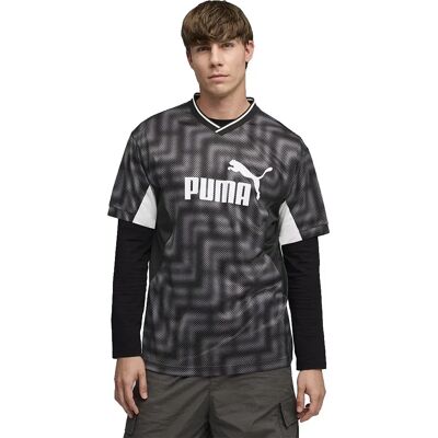 Maglietta A Maniche Corte Con Collo A V Ess Block Relaxed Fit Puma Black 2XL Maglietta A Maniche Corte Con Collo A V Ess Block Relaxed Fit Puma Black 2XL