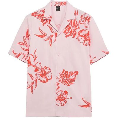 Oakley Apparel Camicia A Maniche Corte Hibiscus Breeze Aop Hibiscus Pink / Orange XS Oakley Apparel Camicia A Maniche Corte Hibiscus Breeze Aop Hibiscus Pink / Orange XS