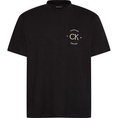 Calvin Klein Jeans Maglietta A Maniche Corte 20s April Graphic Seasonal Black XL Calvin Klein Jeans Maglietta A Maniche Corte 20s April Graphic Seasonal Black XL