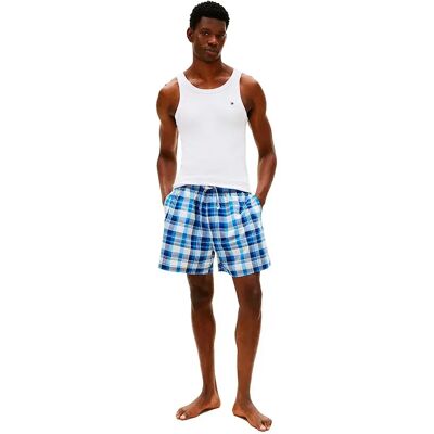 Tommy Hilfiger Pigiama Senza Maniche Um0um03800 White / Blue Madrass 2XL Tommy Hilfiger Pigiama Senza Maniche Um0um03800 White / Blue Madrass 2XL