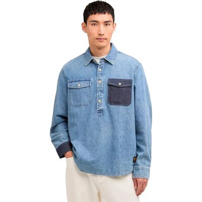 Barbour Camicia A Maniche Lunghe Chopper Washed Indigo M Barbour Camicia A Maniche Lunghe Chopper Washed Indigo M