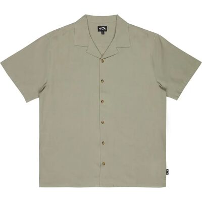Billabong Camicia A Maniche Corte Vacay Linen Moss Green S Billabong Camicia A Maniche Corte Vacay Linen Moss Green S