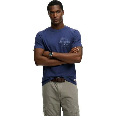 Superdry Maglietta A Maniche Corte 195 Company Relaxed Fit Hampton Blue 2XL Superdry Maglietta A Maniche Corte 195 Company Relaxed Fit Hampton Blue 2XL
