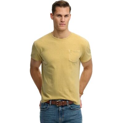 Superdry Maglietta A Maniche Corte Cotton Classic Linen Pocket Hampton Yellow 2XL Superdry Maglietta A Maniche Corte Cotton Classic Linen Pocket Hampton Yellow 2XL