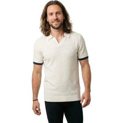 Superdry Polo A Maniche Corte Johnny Collar Knitted Classic Cream 2XL Superdry Polo A Maniche Corte Johnny Collar Knitted Classic Cream 2XL