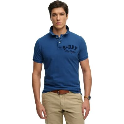 Superdry Polo A Maniche Corte Vintage Athletic Bay Blue 2XL Superdry Polo A Maniche Corte Vintage Athletic Bay Blue 2XL