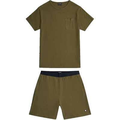 G-star Pigiama A Maniche Corte D2969-01 Dark Olive 2XL G-star Pigiama A Maniche Corte D2969-01 Dark Olive 2XL
