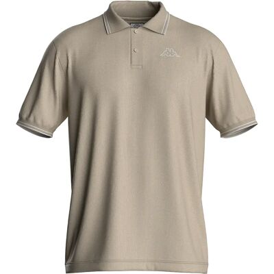 Kappa Polo A Maniche Corte Ezio 2 Beige Fog / White L Kappa Polo A Maniche Corte Ezio 2 Beige Fog / White L