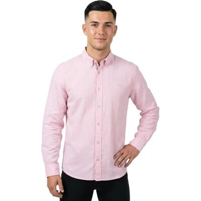 Jack & Jones Camicia A Maniche Lunghe Blusummer Linen Candy Pink / Regular Fit 2XL Jack & Jones Camicia A Maniche Lunghe Blusummer Linen Candy Pink / Regular Fit 2XL