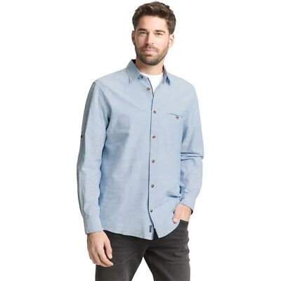 Tom Tailor Camicia A Maniche Lunghe 109578 Blue Petrol Structure 2XL Tom Tailor Camicia A Maniche Lunghe 109578 Blue Petrol Structure 2XL
