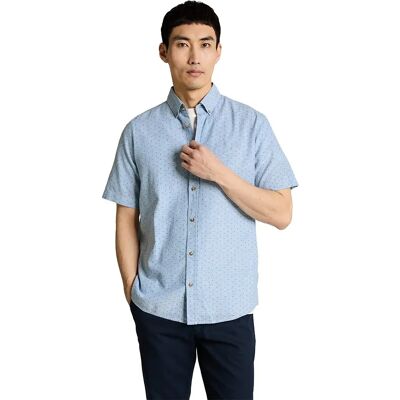 Tom Tailor Camicia A Maniche Corte 109616 Bleeched Blue Design 2XL Tom Tailor Camicia A Maniche Corte 109616 Bleeched Blue Design 2XL