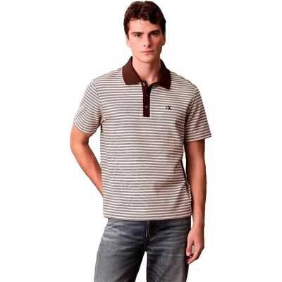 Calvin Klein Polo A Maniche Corte Lv0ld205g Rich Brown L Calvin Klein Polo A Maniche Corte Lv0ld205g Rich Brown L