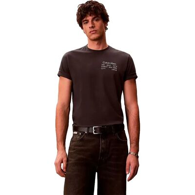 Calvin Klein Jeans Maglietta A Maniche Corte 30s Box Pirate Black L Calvin Klein Jeans Maglietta A Maniche Corte 30s Box Pirate Black L