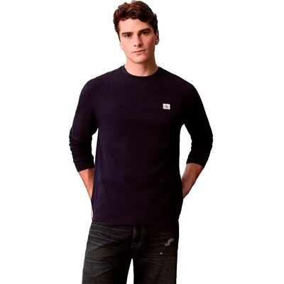 Calvin Klein Jeans Maglietta A Maniche Lunghe Lv00em217 Maritime Blue 2XL Calvin Klein Jeans Maglietta A Maniche Lunghe Lv00em217 Maritime Blue 2XL