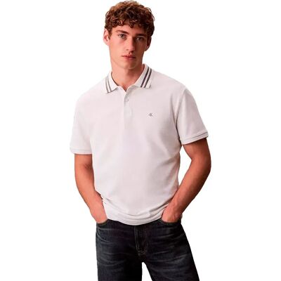 Calvin Klein Jeans Polo A Maniche Corte Lv0rc276g White / White XL Calvin Klein Jeans Polo A Maniche Corte Lv0rc276g White / White XL