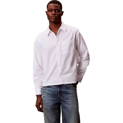 Calvin Klein Jeans Camicia A Maniche Lunghe Lv0re100g Bright White L Calvin Klein Jeans Camicia A Maniche Lunghe Lv0re100g Bright White L