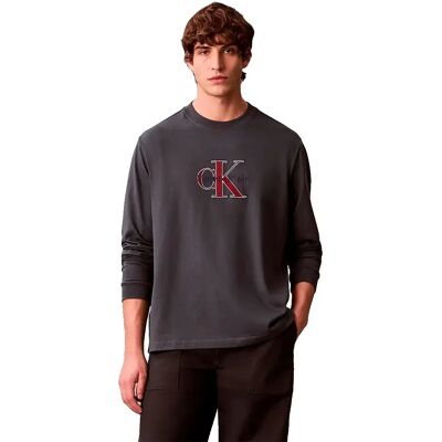 Calvin Klein Jeans Maglietta A Maniche Lunghe Lv0re257g Harlem Night Blue L Calvin Klein Jeans Maglietta A Maniche Lunghe Lv0re257g Harlem Night Blue L