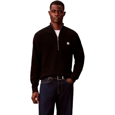 Calvin Klein Jeans Maglione Con Mezza Zip Lv0re308g Black 2XL Calvin Klein Jeans Maglione Con Mezza Zip Lv0re308g Black 2XL