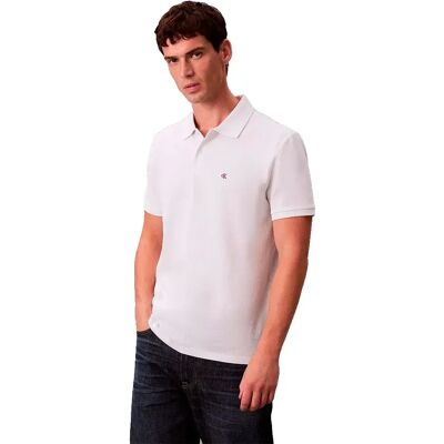 Calvin Klein Jeans Polo A Maniche Corte Monogram White / White 2XL Calvin Klein Jeans Polo A Maniche Corte Monogram White / White 2XL