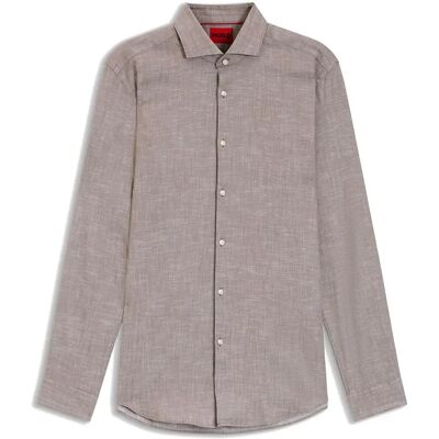 Hugo Camicia A Maniche Lunghe Kason 10257877 01 Light Pastel Brown 43 Hugo Camicia A Maniche Lunghe Kason 10257877 01 Light Pastel Brown 43