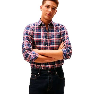 Tommy Hilfiger Camicia A Maniche Lunghe Mw0mw1678 Oxford Pitch Blue / Check M Tommy Hilfiger Camicia A Maniche Lunghe Mw0mw1678 Oxford Pitch Blue / Check M