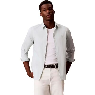 Calvin Klein Camicia A Maniche Lunghe Solid Stretch Slim Fit Pale Meadow M Calvin Klein Camicia A Maniche Lunghe Solid Stretch Slim Fit Pale Meadow M