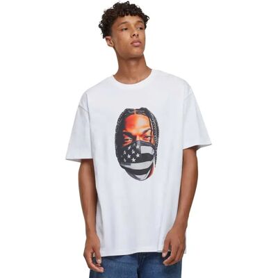 Mister Tee Maglietta A Maniche Corte Psycho Man Oversize White M Mister Tee Maglietta A Maniche Corte Psycho Man Oversize White M