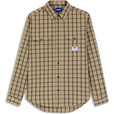 Hugo Camicia A Maniche Lunghe Ebaltow 10280107 Medium Beige S Hugo Camicia A Maniche Lunghe Ebaltow 10280107 Medium Beige S