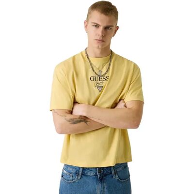 Guess Jeans Maglietta A Maniche Corte Baker Logo Yellow Field L Guess Jeans Maglietta A Maniche Corte Baker Logo Yellow Field L