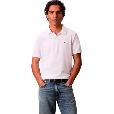 Calvin Klein Jeans Polo A Maniche Corte Monogram Bright White M Calvin Klein Jeans Polo A Maniche Corte Monogram Bright White M