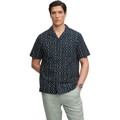 Superdry Camicia A Maniche Corte Premium Printed Beach Sashiko Eclipse Navy L Superdry Camicia A Maniche Corte Premium Printed Beach Sashiko Eclipse Navy L