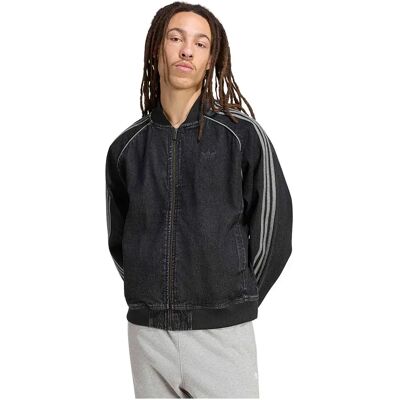 Adidas Originals Giacca Di Jeans Sst Adicolor Track True Black Denim XS Adidas Originals Giacca Di Jeans Sst Adicolor Track True Black Denim XS
