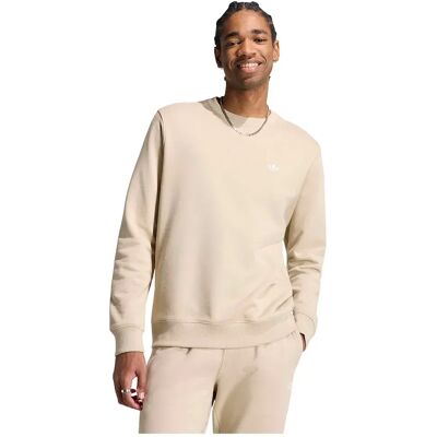 Adidas Originals Felpa Trefoil Essentials Crew French Terry Khaki Three S Adidas Originals Felpa Trefoil Essentials Crew French Terry Khaki Three S