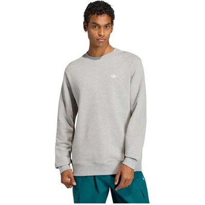 Adidas Originals Felpa Trefoil Essentials Crew French Terry Medium Grey Heather L Adidas Originals Felpa Trefoil Essentials Crew French Terry Medium Grey Heather L