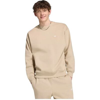 Adidas Originals Felpa Trefoil Essentials Loose Crew Khaki Three M Adidas Originals Felpa Trefoil Essentials Loose Crew Khaki Three M