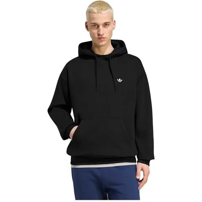 Adidas Originals Felpa Con Cappuccio Trefoil Essentials Loose Black L Adidas Originals Felpa Con Cappuccio Trefoil Essentials Loose Black L