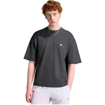 Adidas Originals Maglietta A Maniche Corte Trefoil Essentials Melange Loose Cropped Dark Grey Heather L Adidas Originals Maglietta A Maniche Corte Trefoil Essentials Melange Loose Cropped Dark Grey Heather L