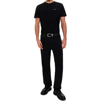 Woolrich Maglietta A Maniche Corte Logo Black L Woolrich Maglietta A Maniche Corte Logo Black L