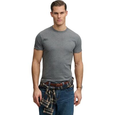 Superdry Maglietta A Maniche Corte Essential Stacked Logo Embroidered Antique Grey Marl / Stone Grey S Superdry Maglietta A Maniche Corte Essential Stacked Logo Embroidered Antique Grey Marl / Stone Grey S