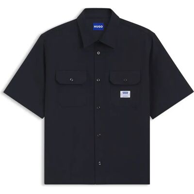 Hugo Camicia A Maniche Corte Ekyno 10260730 Blue Dark Blue S Hugo Camicia A Maniche Corte Ekyno 10260730 Blue Dark Blue S