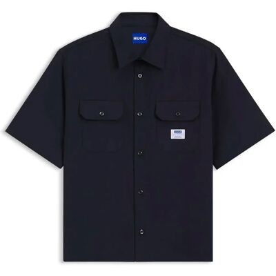 Hugo Camicia A Maniche Corte Ekyno 10260730 Blue Light / Pastel Purple L Hugo Camicia A Maniche Corte Ekyno 10260730 Blue Light / Pastel Purple L