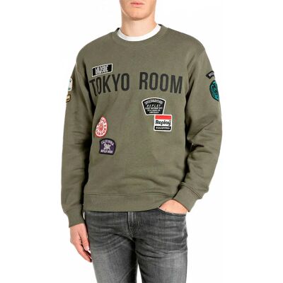 Replay Felpa M13lr.001.7242nw Ivy Green S Replay Felpa M13lr.001.7242nw Ivy Green S
