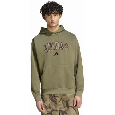 Adidas Felpa Con Cappuccio Seasonal Essentials Camo Olive Strata / Multicolor 4XL Adidas Felpa Con Cappuccio Seasonal Essentials Camo Olive Strata / Multicolor 4XL