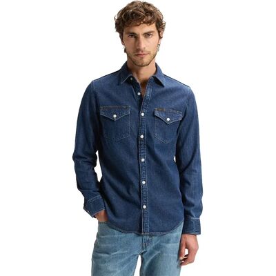 Lee Camicia A Maniche Lunghe Western Denim Regular Fit Bridge House L Lee Camicia A Maniche Lunghe Western Denim Regular Fit Bridge House L