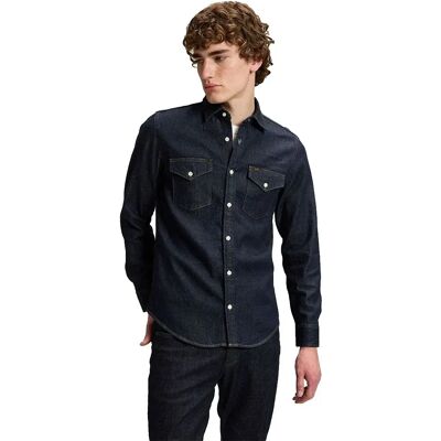 Lee Camicia A Maniche Lunghe Western Denim Regular Fit Ocean Scene M Lee Camicia A Maniche Lunghe Western Denim Regular Fit Ocean Scene M