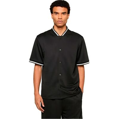Urban Classics Camicia A Maniche Corte Interlock Baseball Black M Urban Classics Camicia A Maniche Corte Interlock Baseball Black M